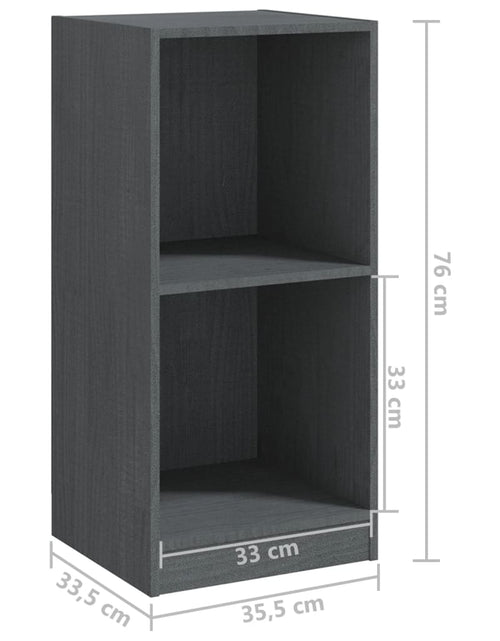 Încărcați imaginea în vizualizatorul Galerie, Dulap lateral, gri, 35,5x33,5x76 cm, lemn masiv de pin - Lando
