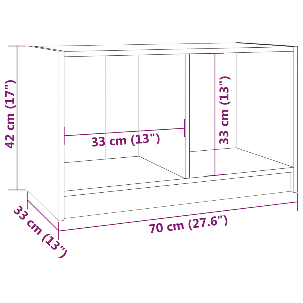 Comodă TV, 70x33x42 cm, lemn masiv de pin Lando - Lando