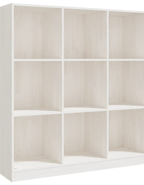 Încărcați imaginea în vizualizatorul Galerie, Bibliotecă/Separator cameră alb 104x33,5x110 cm lemn masiv pin Lando - Lando
