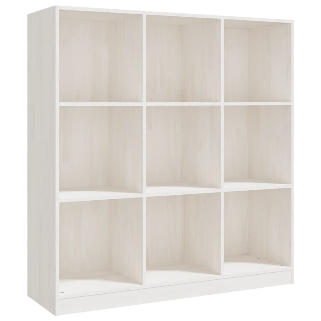 Bibliotecă/Separator cameră alb 104x33,5x110 cm lemn masiv pin Lando - Lando