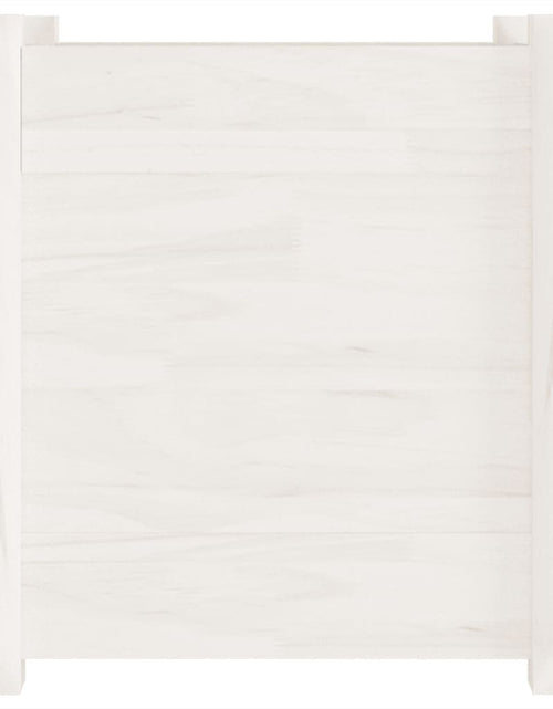 Încărcați imaginea în vizualizatorul Galerie, Jardinieră de grădină, alb, 31x31x31 cm, lemn masiv de pin - Lando
