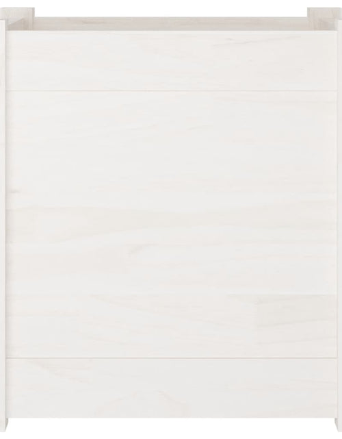 Încărcați imaginea în vizualizatorul Galerie, Jardinieră de grădină, alb, 40x40x40 cm, lemn masiv de pin - Lando
