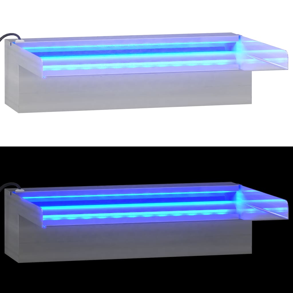 Deversor de cascadă cu LED-uri RGB, 30 cm, oțel inoxidabil Lando - Lando