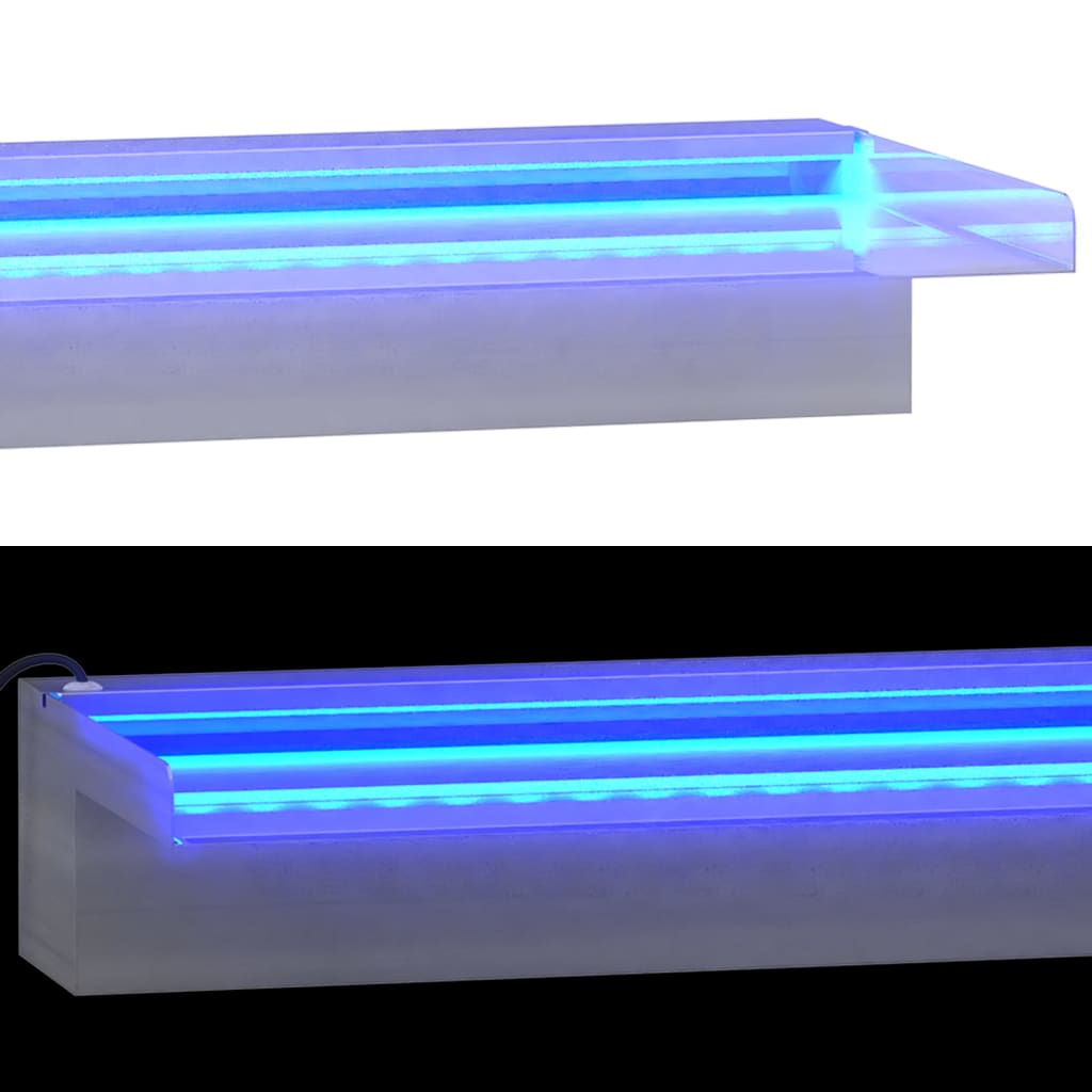 Deversor de cascadă cu LED-uri RGB, 45 cm, oțel inoxidabil Lando - Lando