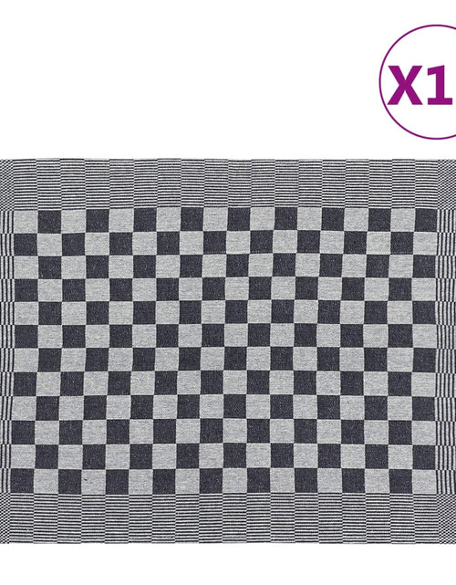 Încărcați imaginea în vizualizatorul Galerie, Prosoape de bucătărie 10 buc. negru și alb 50x70 cm bumbac - Lando
