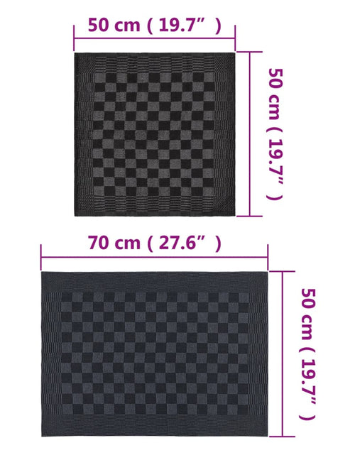 Загрузите изображение в средство просмотра галереи, Set de prosoape, 50 buc., negru și gri, bumbac Lando - Lando
