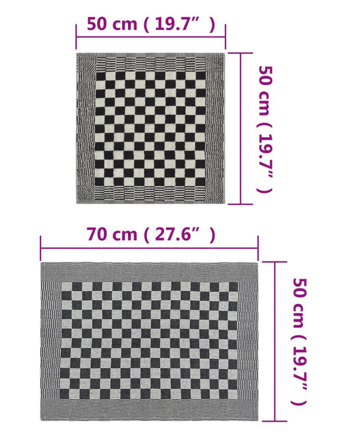 Загрузите изображение в средство просмотра галереи, Set de prosoape, 50 buc., negru și alb, bumbac Lando - Lando
