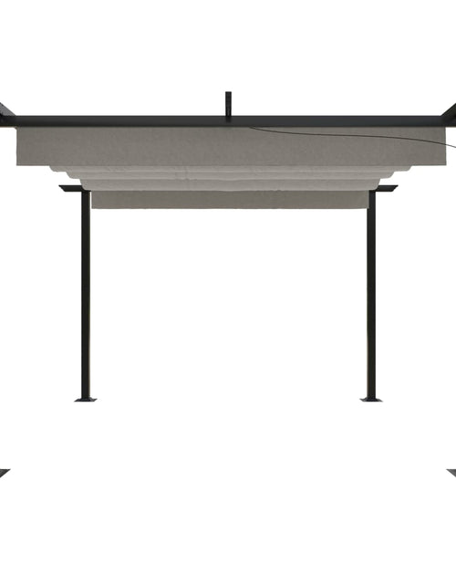 Загрузите изображение в средство просмотра галереи, Pavilion grădină, acoperiș retractabil, crem, 3x3 m Lando - Lando
