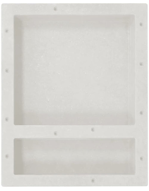 Загрузите изображение в средство просмотра галереи, Nișă de duș, 2 compartimente, alb mat, 41x51x10 cm Lando - Lando
