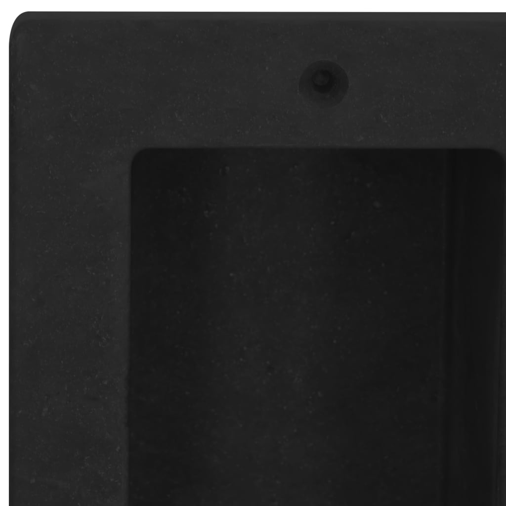 Nișă de duș, 2 compartimente, negru mat, 41x51x10 cm - Lando