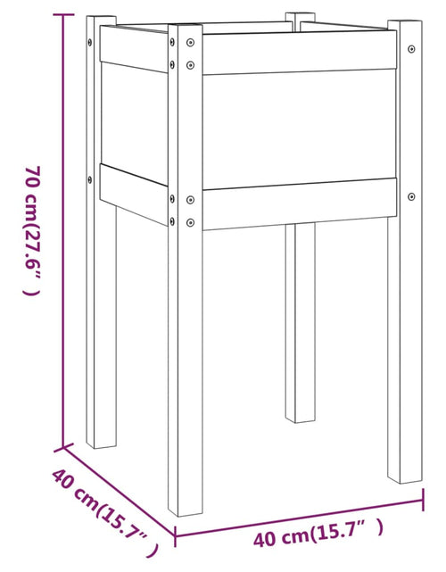 Încărcați imaginea în vizualizatorul Galerie, Jardiniere de grădină, 2 buc., 40x40x70 cm, lemn masiv de pin - Lando
