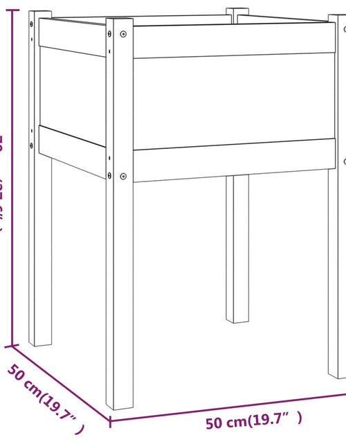 Încărcați imaginea în vizualizatorul Galerie, Jardiniere de grădină, 2 buc., 50x50x70 cm, lemn masiv pin - Lando
