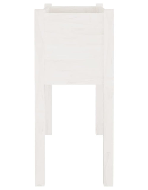 Încărcați imaginea în vizualizatorul Galerie, Jardiniere de grădină, 2 buc., alb, 70x31x70 cm, lemn masiv pin - Lando
