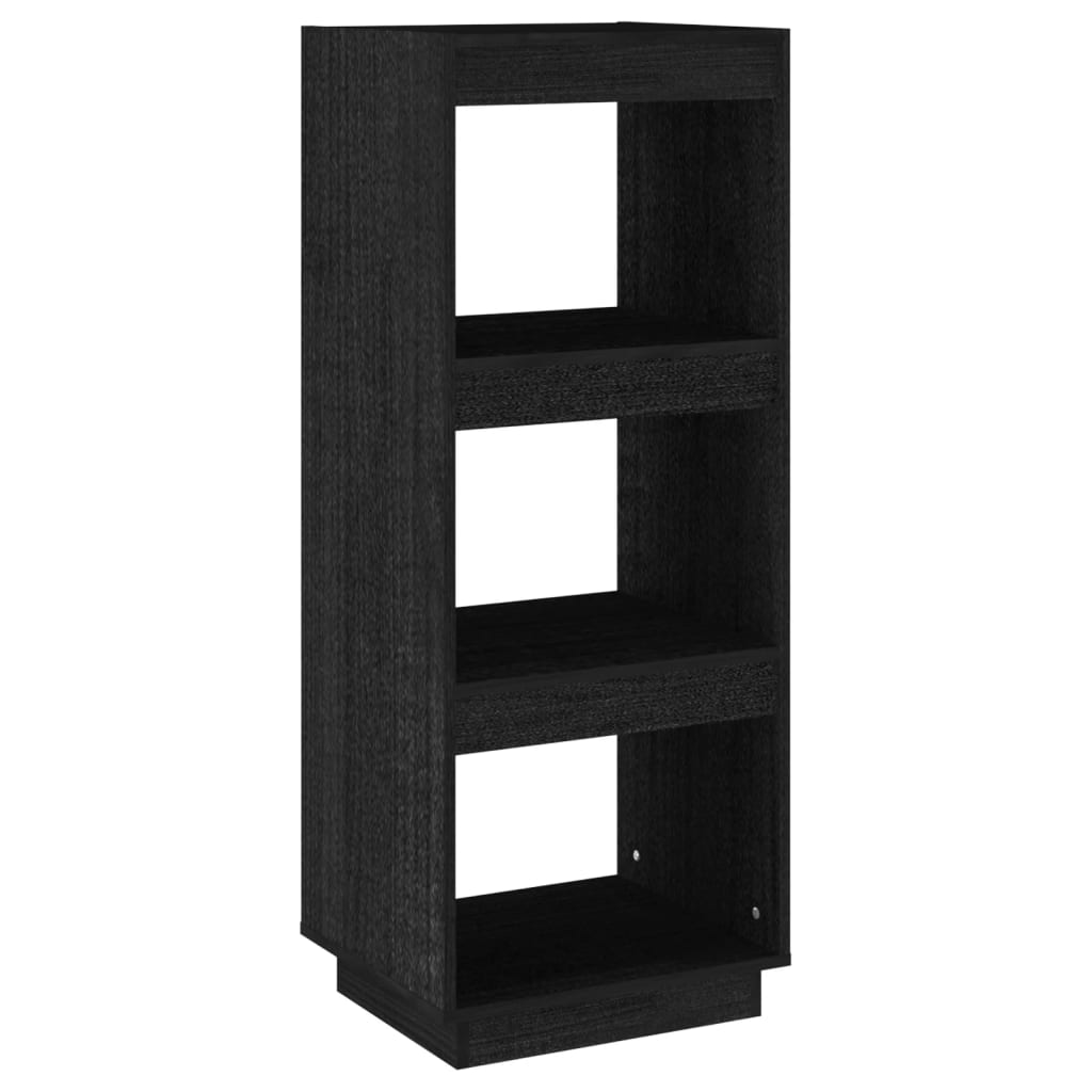 Bibliotecă/Separator cameră negru 40x35x103 cm lemn masiv pin Lando - Lando