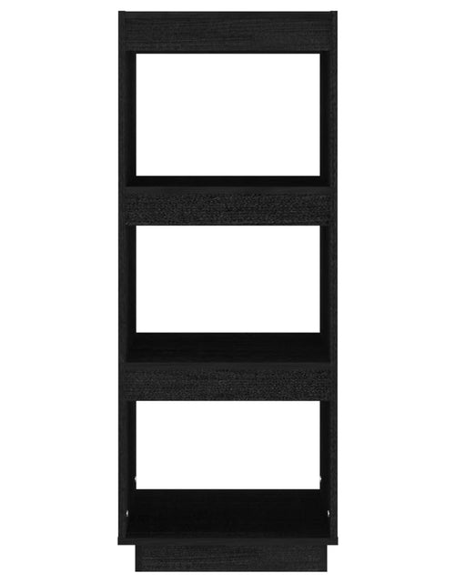 Загрузите изображение в средство просмотра галереи, Bibliotecă/Separator cameră negru 40x35x103 cm lemn masiv pin Lando - Lando
