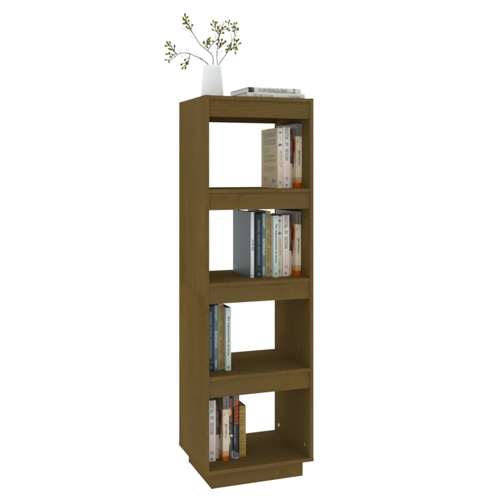 Bibliotecă/Separator cameră maro miere 40x35x135cm lemn pin Lando - Lando