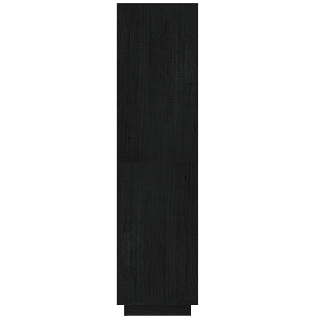 Bibliotecă/Separator cameră negru 40x35x135 cm lemn masiv pin Lando - Lando