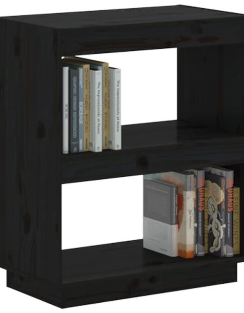 Încărcați imaginea în vizualizatorul Galerie, Bibliotecă, negru, 60x35x71 cm, lemn masiv de pin Lando - Lando
