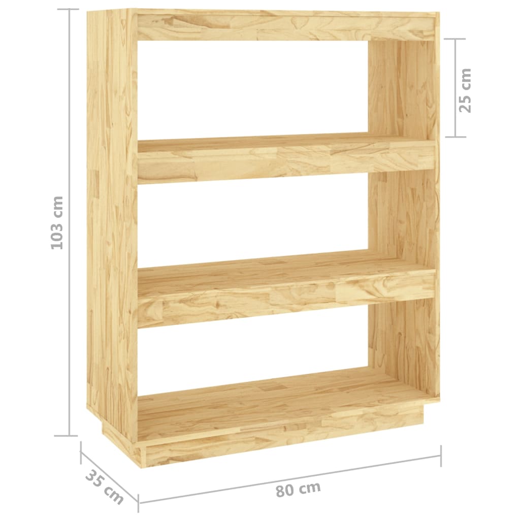 Bibliotecă/Separator cameră, 80x35x103 cm, lemn masiv pin Lando - Lando