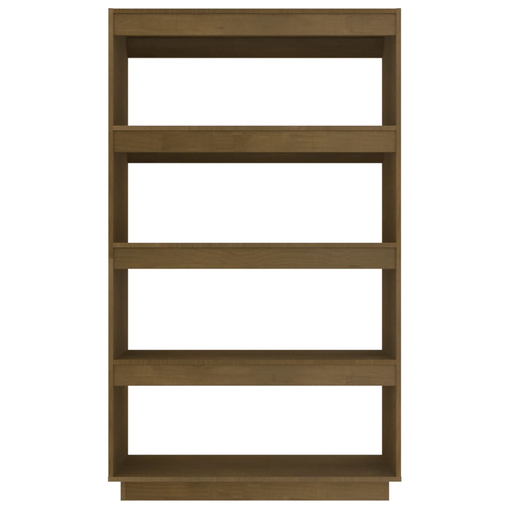 Bibliotecă/Separator cameră, maro miere, 80x35x135 cm lemn pin Lando - Lando