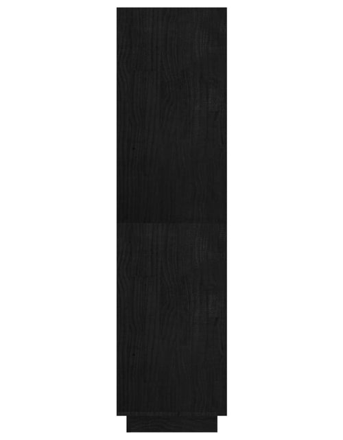 Încărcați imaginea în vizualizatorul Galerie, Bibliotecă/Separator cameră, negru 80x35x135 cm, lemn masiv pin Lando - Lando
