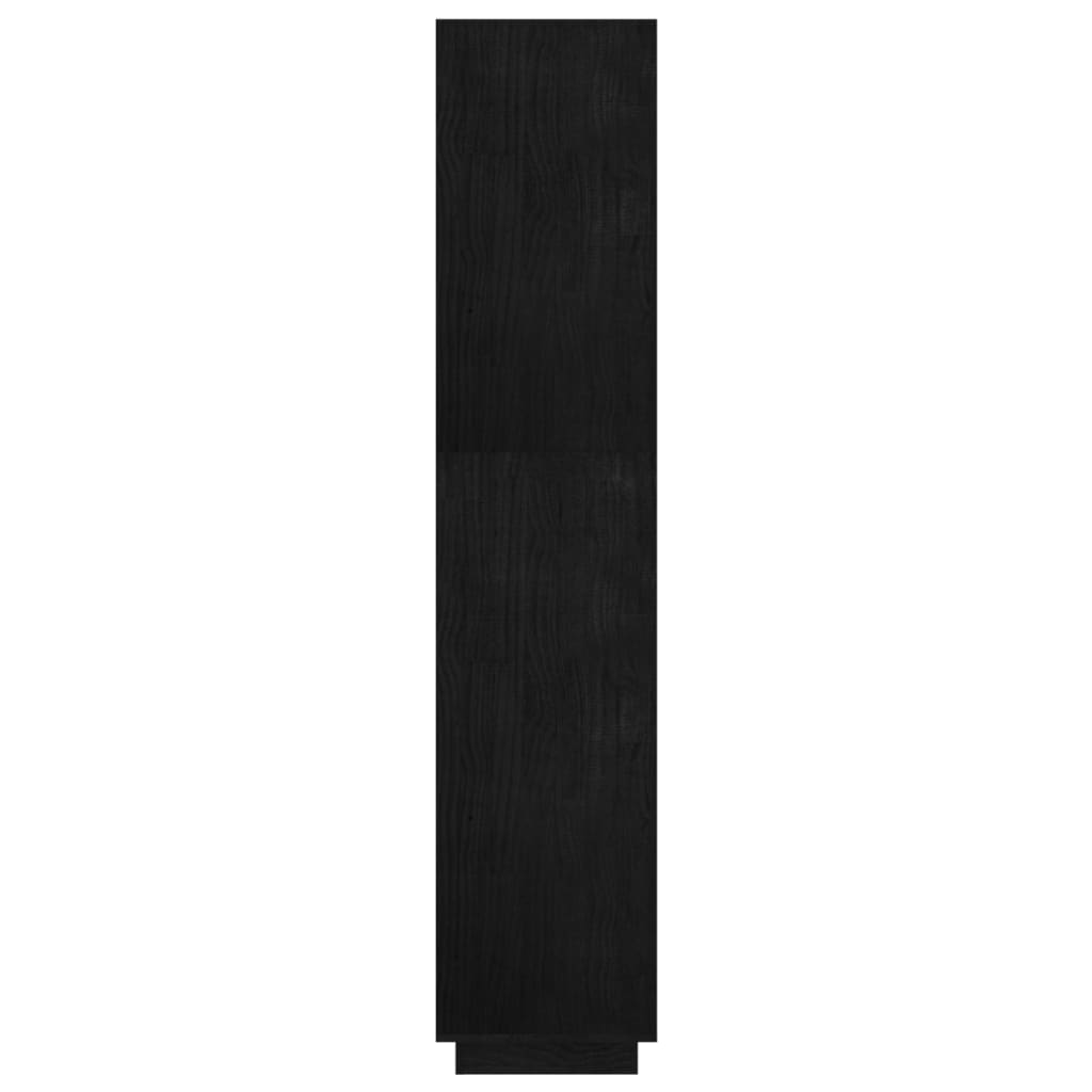 Bibliotecă/Separator cameră, negru, 80x35x167 cm lemn masiv pin Lando - Lando