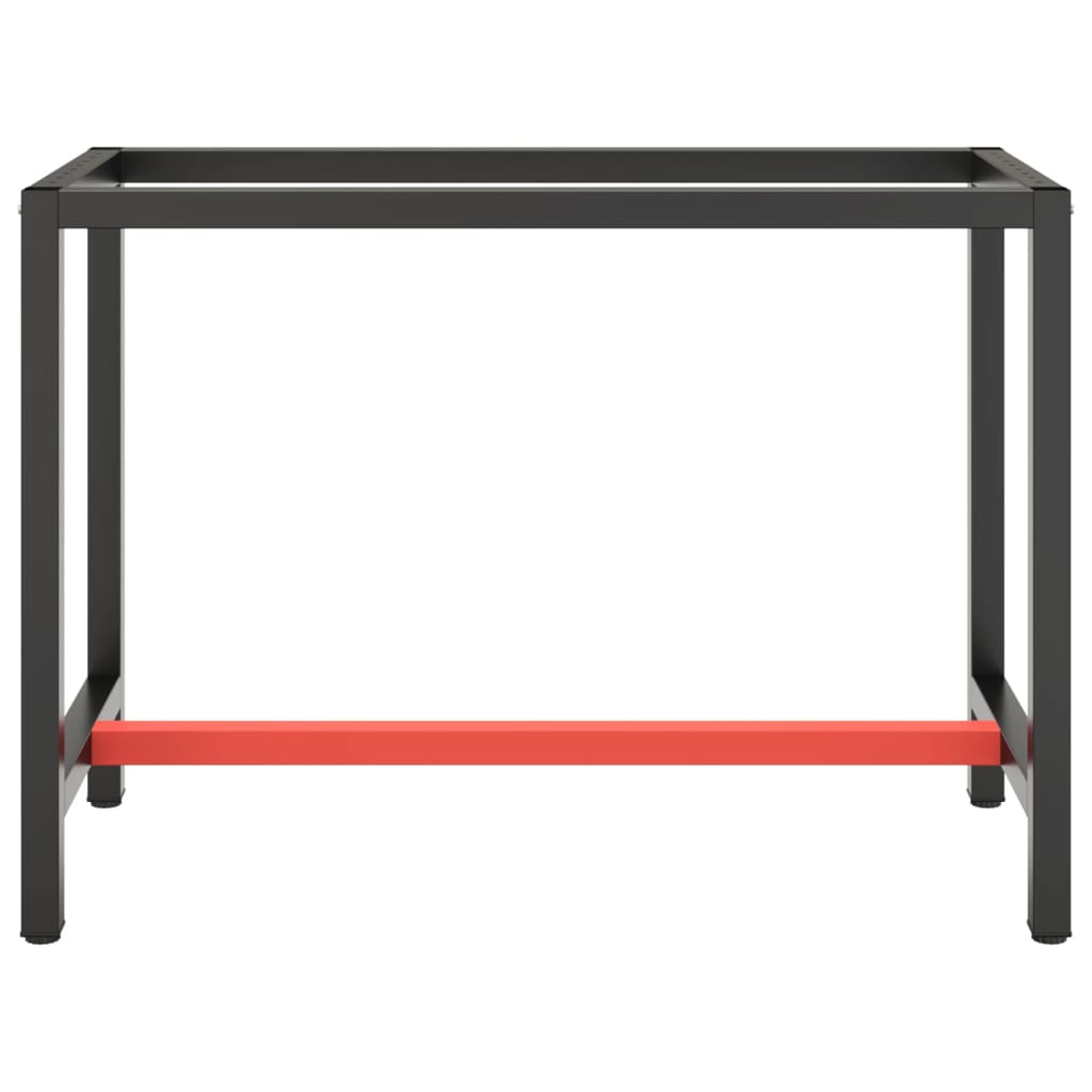 Cadru banc de lucru, negru mat/roșu mat, 110x50x79 cm, metal Lando - Lando