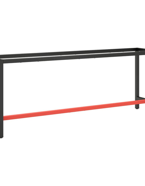 Încărcați imaginea în vizualizatorul Galerie, Cadru banc de lucru, negru mat/roșu mat, 210x50x79 cm, metal Lando - Lando
