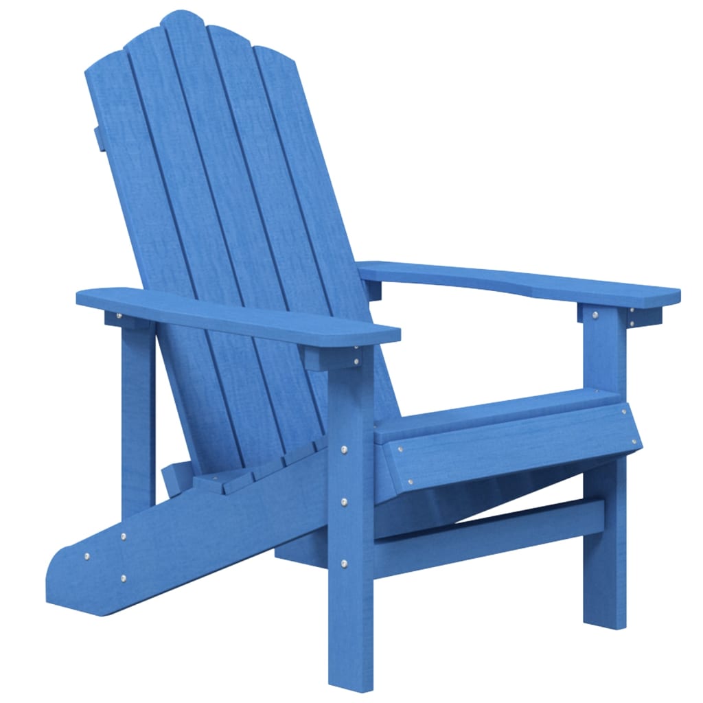 Scaun de grădină Adirondack, albastru aqua, HDPE - Lando