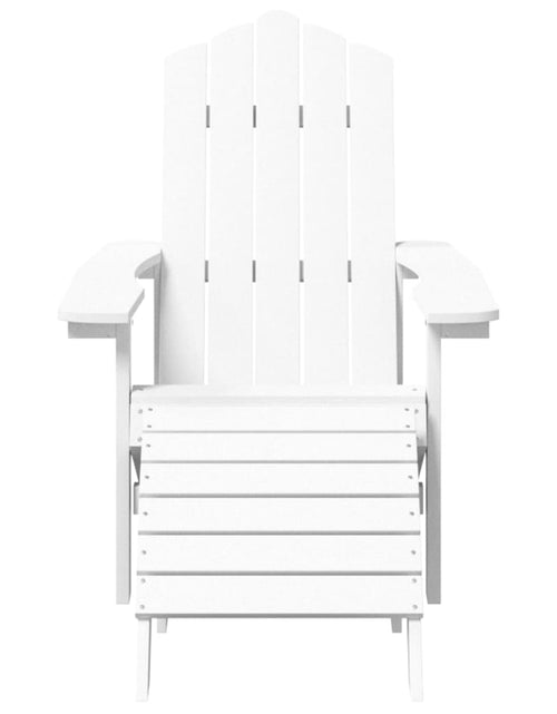 Încărcați imaginea în vizualizatorul Galerie, Scaun de grădină Adirondack cu suport pentru picioare alb HDPE - Lando
