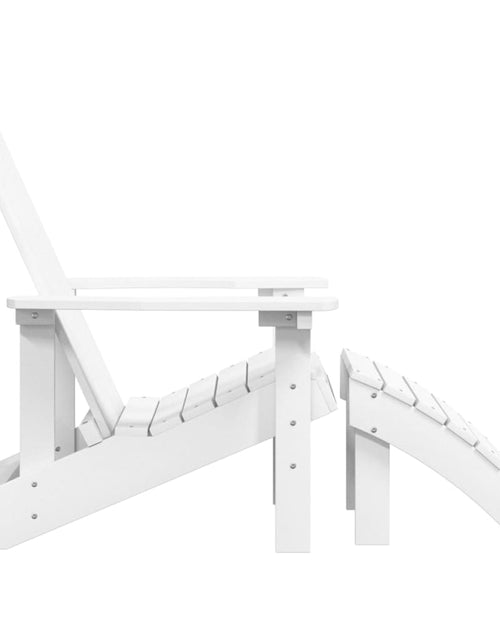 Загрузите изображение в средство просмотра галереи, Scaun de grădină Adirondack cu suport pentru picioare alb HDPE - Lando

