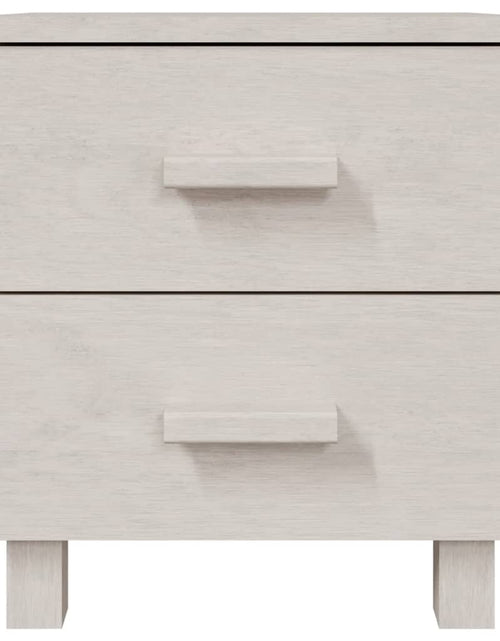 Загрузите изображение в средство просмотра галереи, Noptiere HAMAR, 2 buc, alb, 40x35x44,5 cm, lemn masiv de pin - Lando
