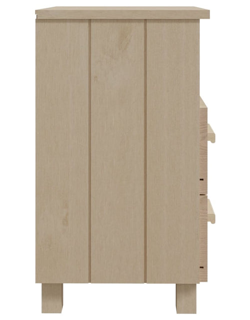 Încărcați imaginea în vizualizatorul Galerie, Noptieră „HAMAR”, maro miere, 40x35x62 cm, lemn masiv de pin - Lando
