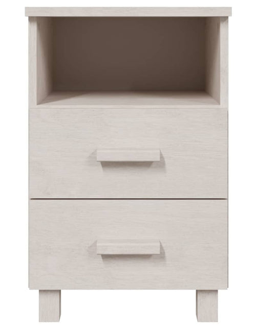 Încărcați imaginea în vizualizatorul Galerie, Noptieră &quot;HAMAR,&quot; alb, 40x35x62 cm, lemn masiv de pin - Lando
