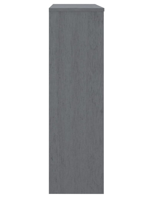 Încărcați imaginea în vizualizatorul Galerie, Raft sup. dulap „HAMAR” gri închis 90x30x100 cm, lemn masiv pin Lando - Lando
