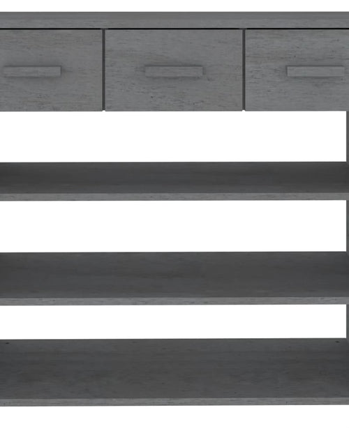 Încărcați imaginea în vizualizatorul Galerie, Masă consolă „HAMAR”, gri închis, 90x35x90 cm, lemn masiv pin - Lando
