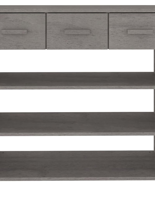 Загрузите изображение в средство просмотра галереи, Masă consolă „HAMAR”, gri deschis, 90x35x90 cm, lemn masiv pin Lando - Lando
