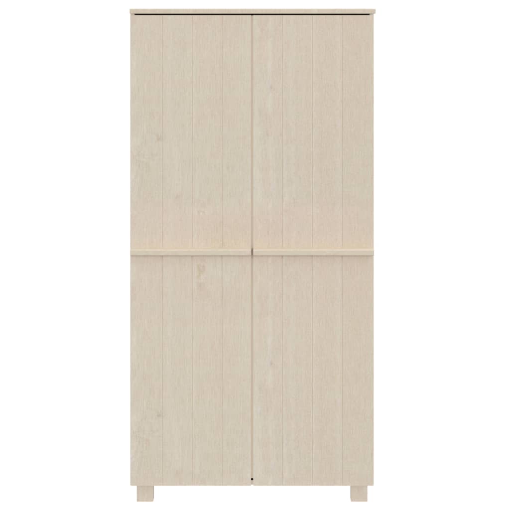 Dulap haine „HAMAR” maro miere 89x50x180 cm, lemn masiv de pin - Lando