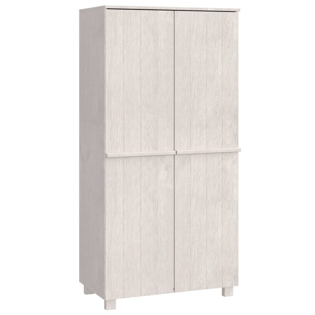 Dulap haine „HAMAR”, alb, 89x50x180 cm, lemn masiv de pin - Lando