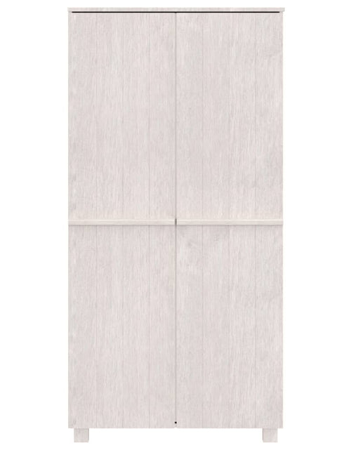 Загрузите изображение в средство просмотра галереи, Dulap haine „HAMAR”, alb, 89x50x180 cm, lemn masiv de pin - Lando
