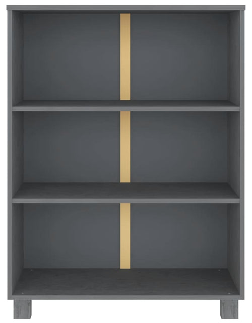 Încărcați imaginea în vizualizatorul Galerie, Raft cărți „HAMAR” gri închis 85x35x112 cm, lemn masiv de pin Lando - Lando
