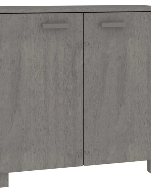 Încărcați imaginea în vizualizatorul Galerie, Servantă „HAMAR”, gri deschis, 85x35x80 cm, lemn masiv pin Lando - Lando
