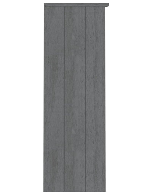 Încărcați imaginea în vizualizatorul Galerie, Raft sup. comodă „HAMAR” gri închis 85x35x100 cm lemn masiv pin Lando - Lando
