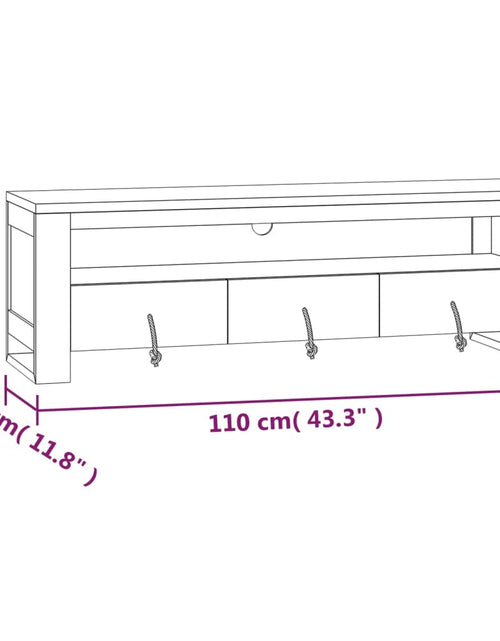 Загрузите изображение в средство просмотра галереи, Comodă TV, 110x30x35 cm, lemn masiv de tec Lando - Lando
