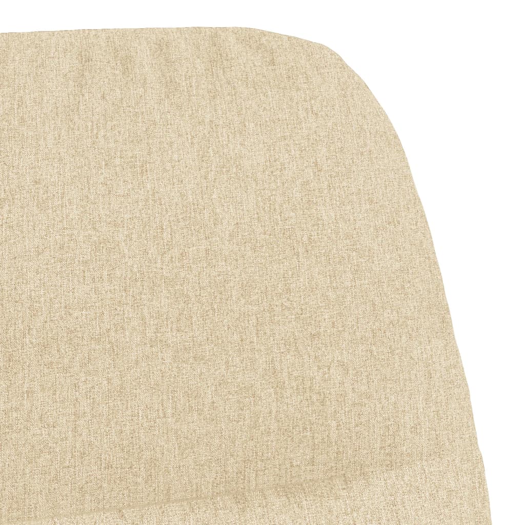 Scaun balansoar, alb crem, material textil - Lando