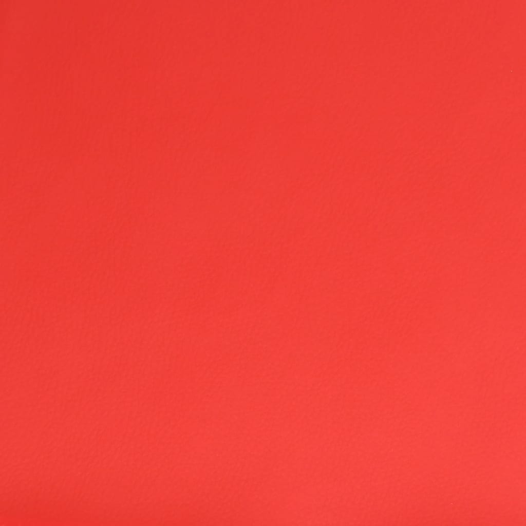 Taburet, roșu, 60x60x36 cm, piele ecologică Lando - Lando