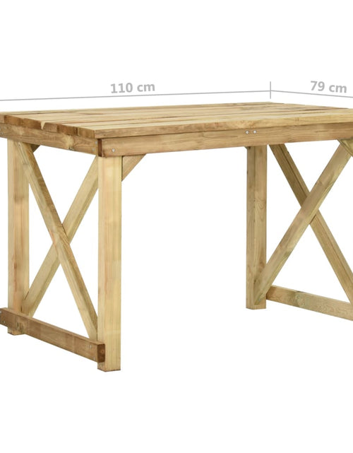 Загрузите изображение в средство просмотра галереи, Masă de grădină, 110x79x75 cm, lemn de pin tratat - Lando
