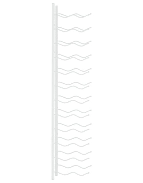 Загрузите изображение в средство просмотра галереи, Suport sticle de vin, de perete, 24 sticle, alb, fier - Lando
