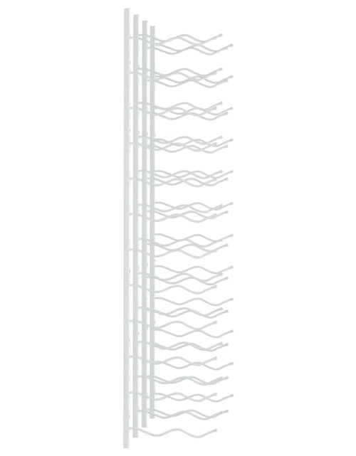 Încărcați imaginea în vizualizatorul Galerie, Suport sticle de vin, de perete, 24 sticle, 2 buc., alb, fier - Lando
