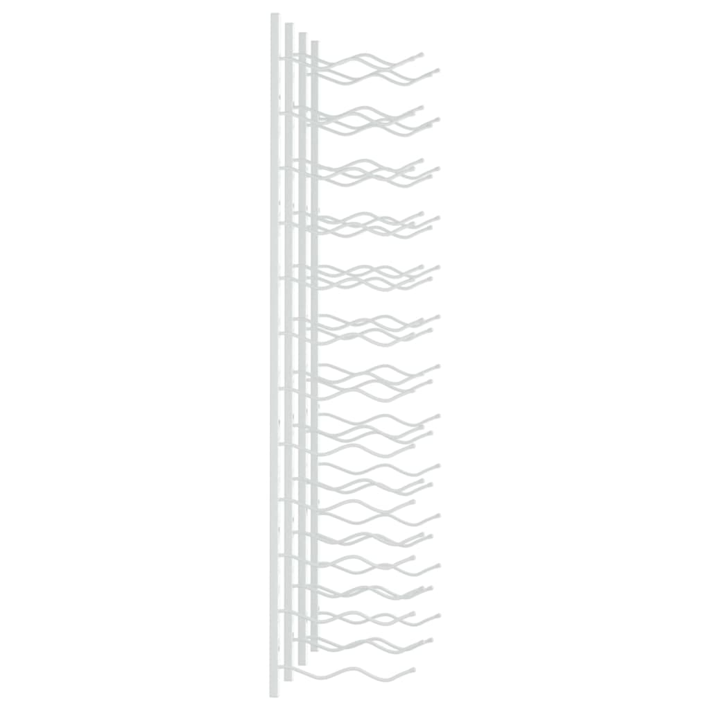 Suport sticle de vin, de perete, 24 sticle, 2 buc., alb, fier - Lando